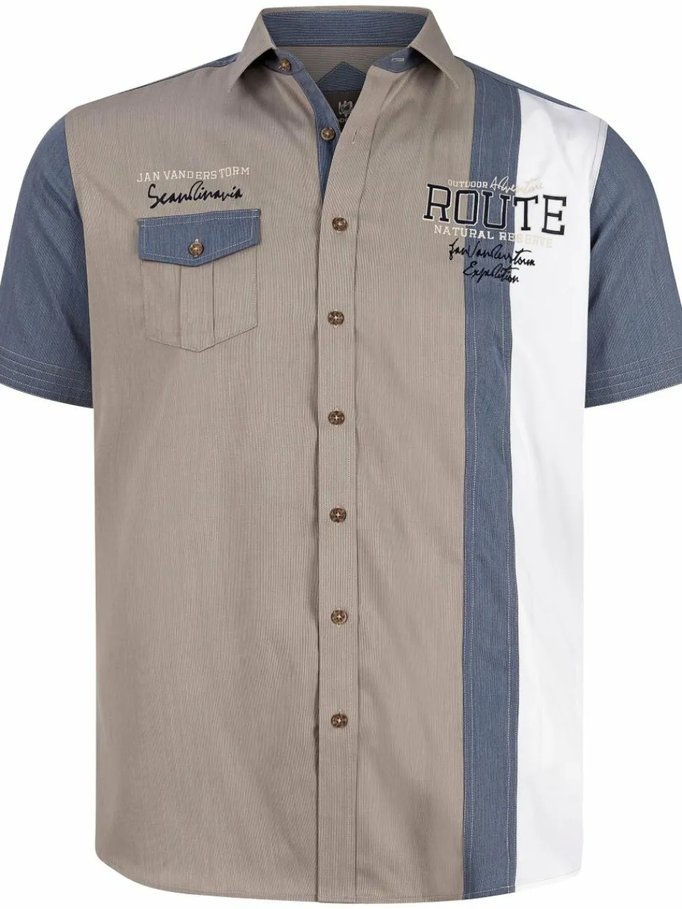 Herren Jan Vanderstorm Hemden>Herren Kurzarmhemd - BODVAR
