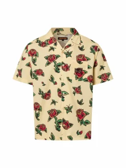 Santa Cruz Hemden<Herren Kurzarmhemd - Flash Roses zitrone mehrfarbig bedruckt