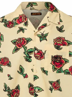 Santa Cruz Hemden<Herren Kurzarmhemd - Flash Roses zitrone mehrfarbig bedruckt