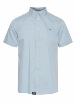 FQ1924 Hemden<Herren Kurzarmhemd - FQRonas blau uni
