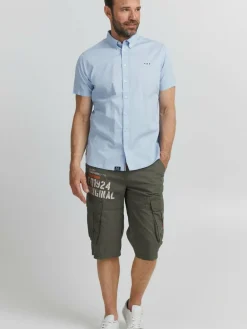 FQ1924 Hemden<Herren Kurzarmhemd - FQRonas blau uni