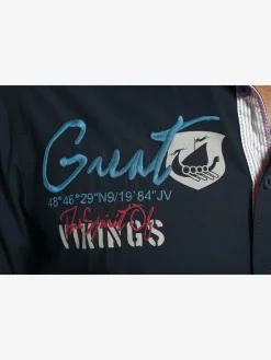 Jan Vanderstorm Shirts<Herren Kurzarmhemd - FREYDIS blau uni