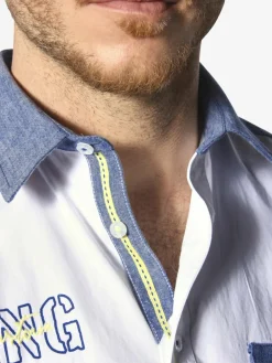 Jan Vanderstorm Shirts|Hemden<Herren Kurzarmhemd - HERKKO weiß gemustert