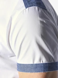 Jan Vanderstorm Shirts|Hemden<Herren Kurzarmhemd - HERKKO weiß gemustert