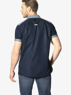 Jan Vanderstorm Hemden<Herren Kurzarmhemd - HERKKO blau gemustert