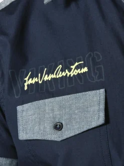 Jan Vanderstorm Hemden<Herren Kurzarmhemd - HERKKO blau gemustert