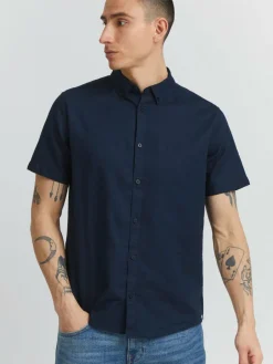 Indicode Hemden<Herren Kurzarmhemd - IDHank marine uni