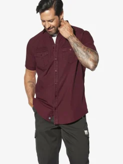 Jan Vanderstorm Hemden<Herren Kurzarmhemd - KURVIN rot uni