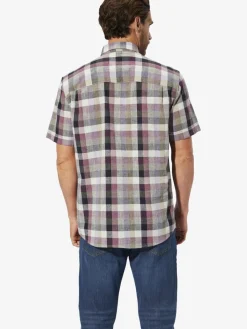 BABISTA Hemden<Herren Kurzarmhemd - LENCIO lila kariert