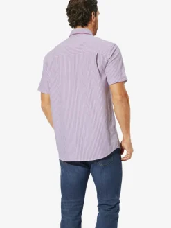 BABISTA Hemden<Herren Kurzarmhemd - LENDIR rot gestreift