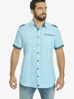 Jan Vanderstorm Hemden<Herren Kurzarmhemd - MELFRED türkis uni