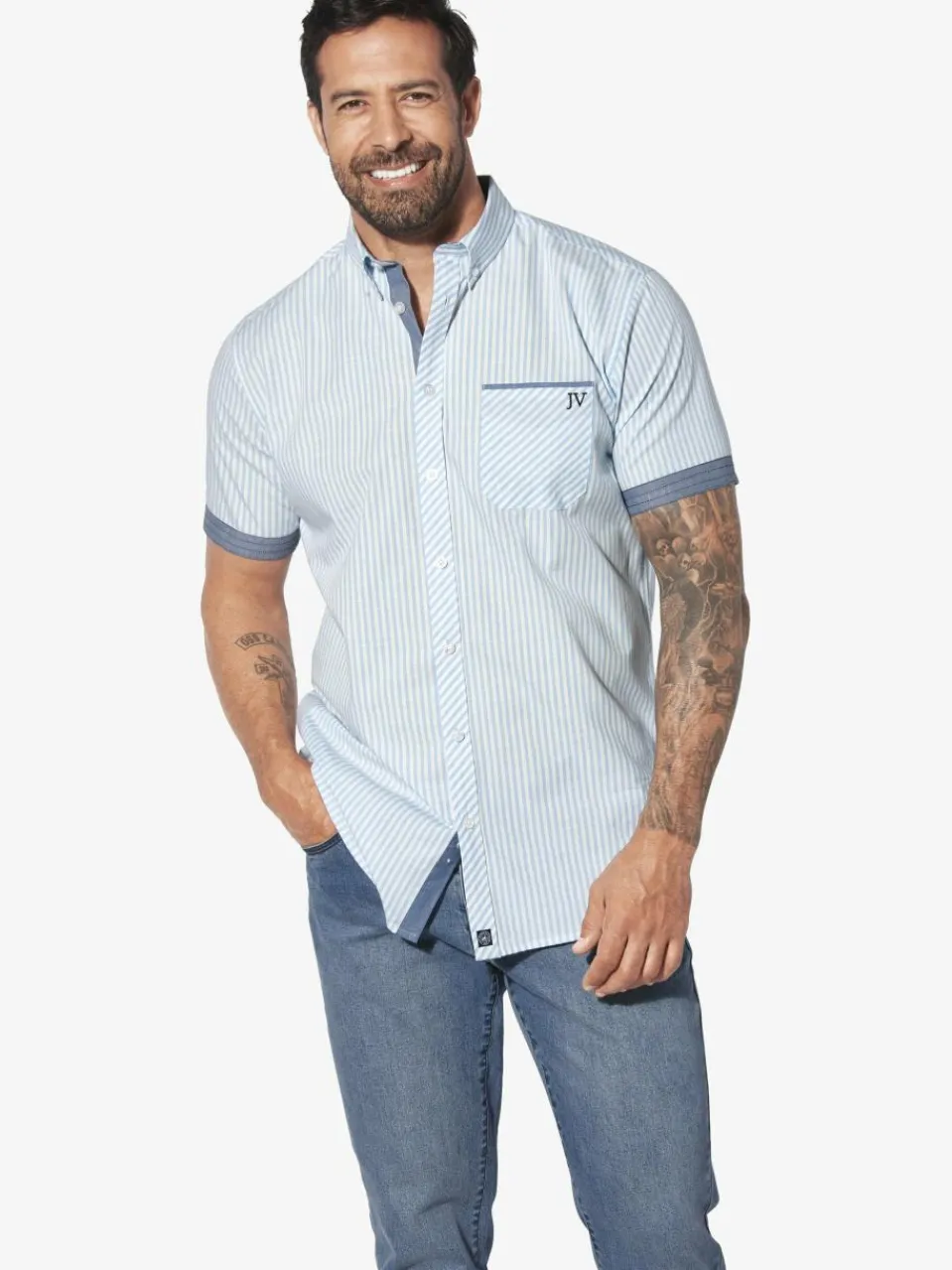 Herren Jan Vanderstorm Hemden>Herren Kurzarmhemd - ODHELD