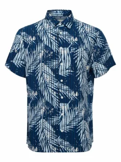 11 Project Hemden<Herren Kurzarmhemd - PRBarba blau gemustert