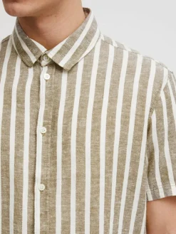 11 Project Hemden<Herren Kurzarmhemd - PROchy braun gestreift