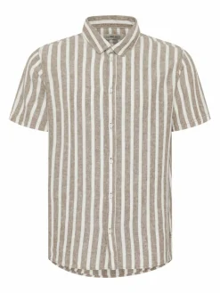 11 Project Hemden<Herren Kurzarmhemd - PROchy braun gestreift