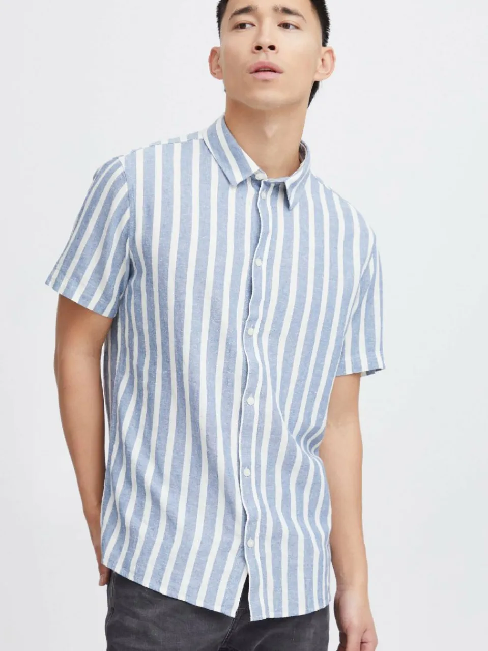 11 Project Hemden<Herren Kurzarmhemd - PROchy blau gestreift