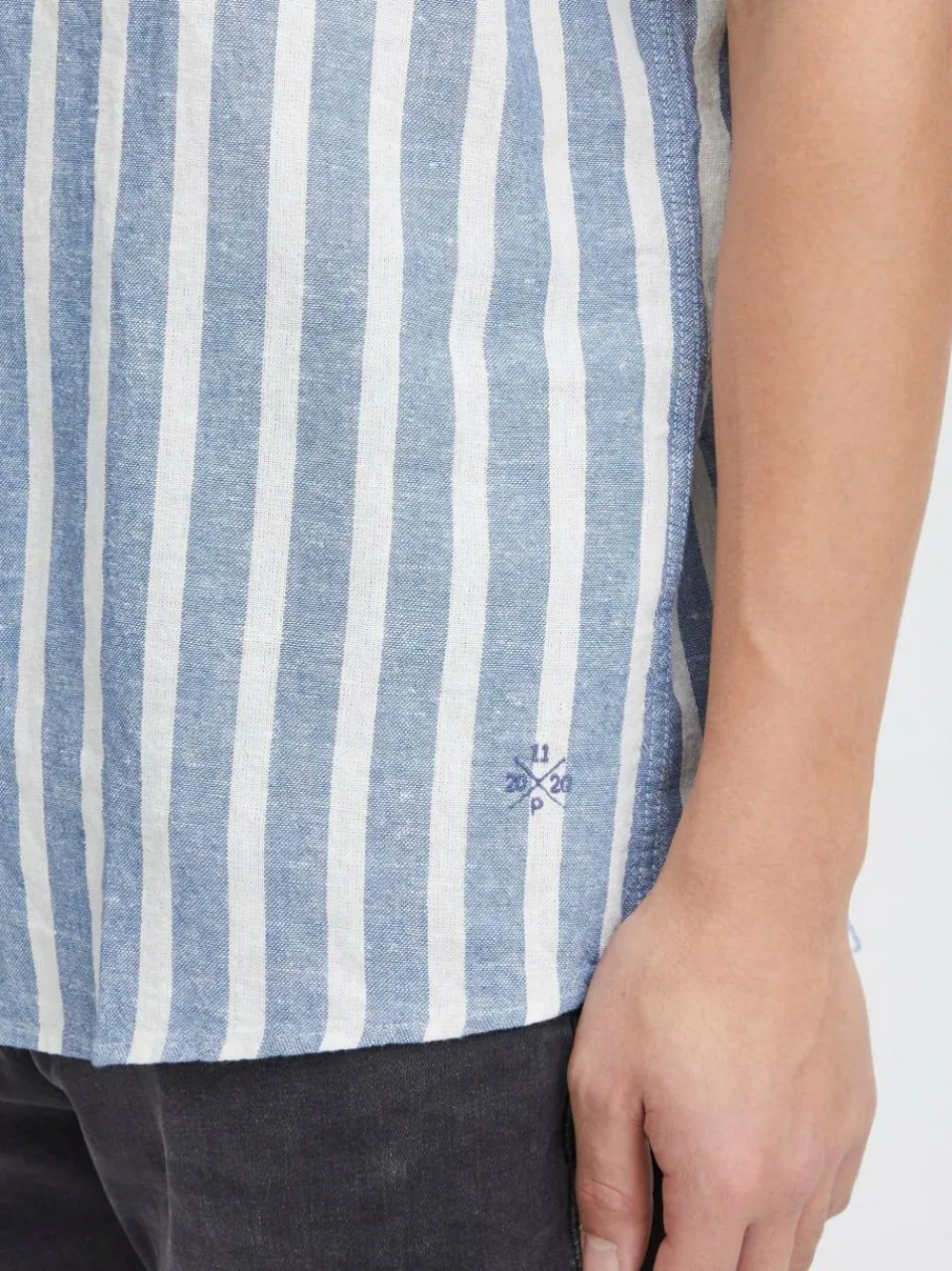 11 Project Hemden<Herren Kurzarmhemd - PROchy blau gestreift