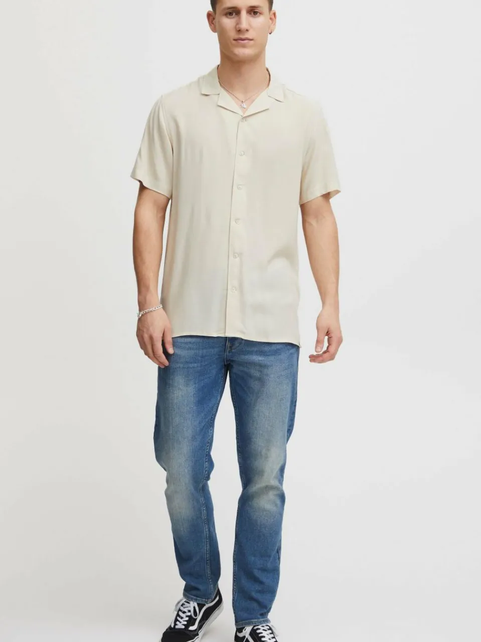 Herren Solid Hemden>Herren Kurzarmhemd - SDFeno