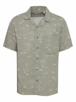 Solid Hemden<Herren Kurzarmhemd - SDIan grün gemustert