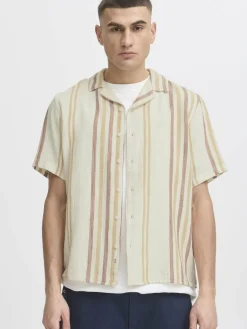 Herren Solid Hemden>Herren Kurzarmhemd - SDISAI