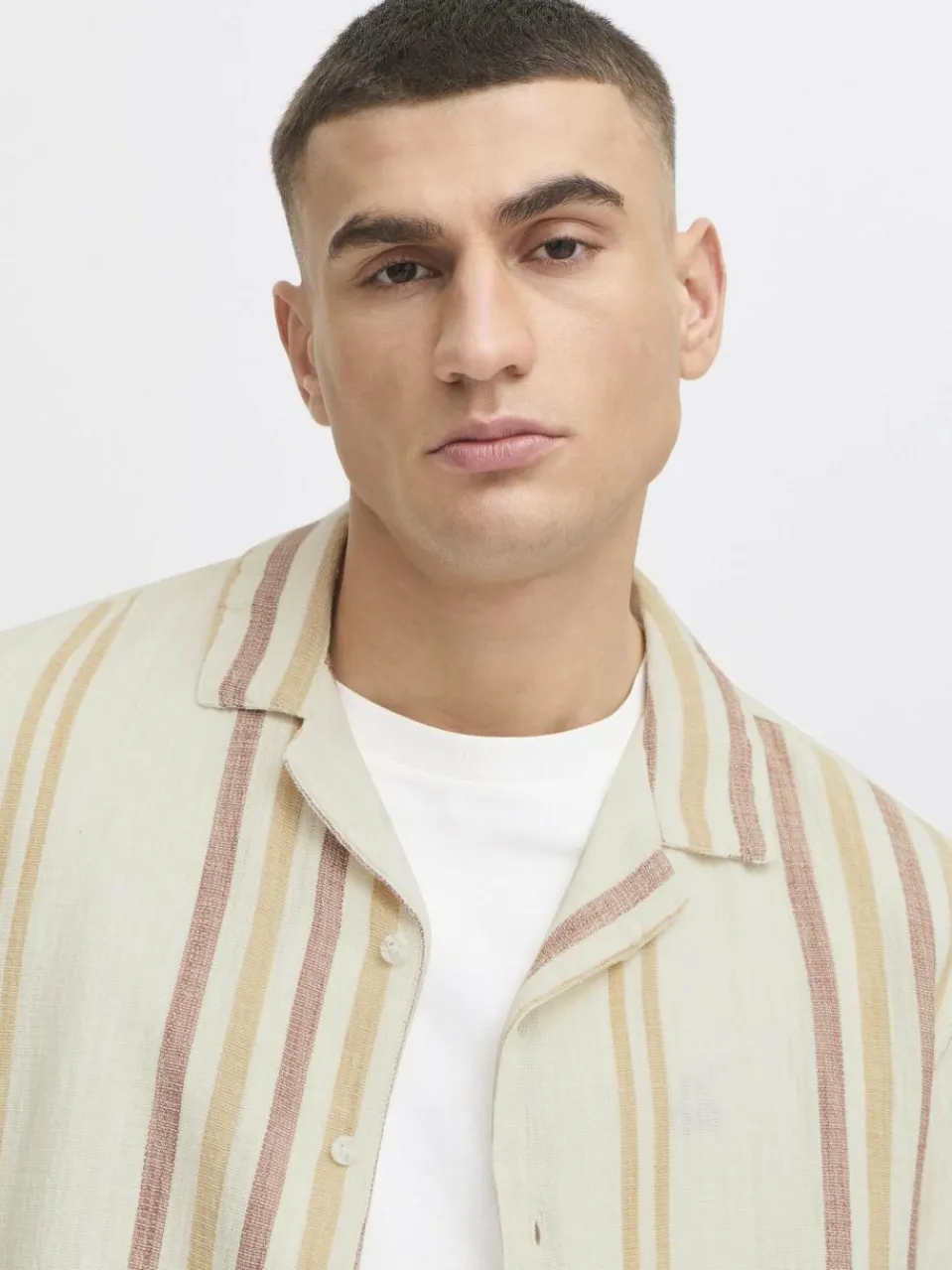 Herren Solid Hemden>Herren Kurzarmhemd - SDISAI