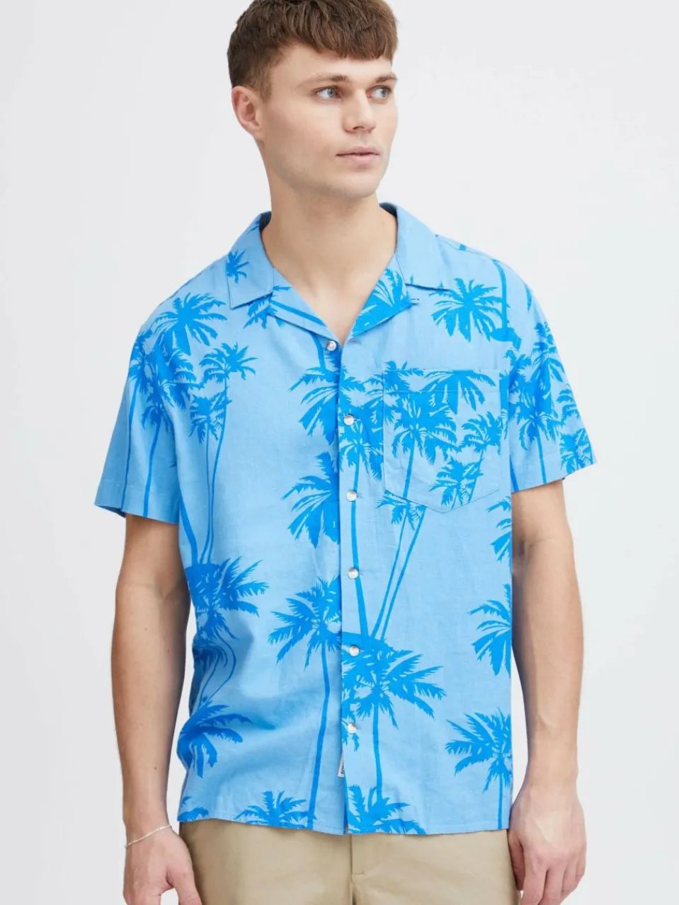 Herren Solid Hemden>Herren Kurzarmhemd - SDIvalde