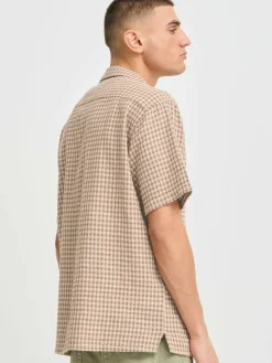 Herren Solid Hemden>Herren Kurzarmhemd - SDORLANDO