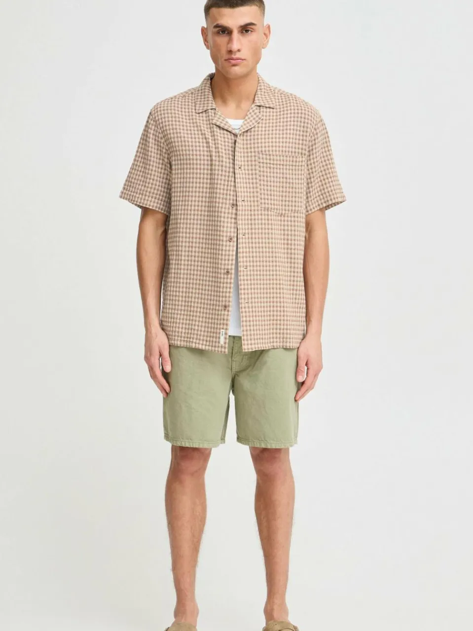 Herren Solid Hemden>Herren Kurzarmhemd - SDORLANDO