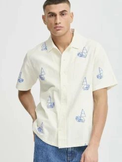 Herren Solid Hemden>Herren Kurzarmhemd - SDOTTILD