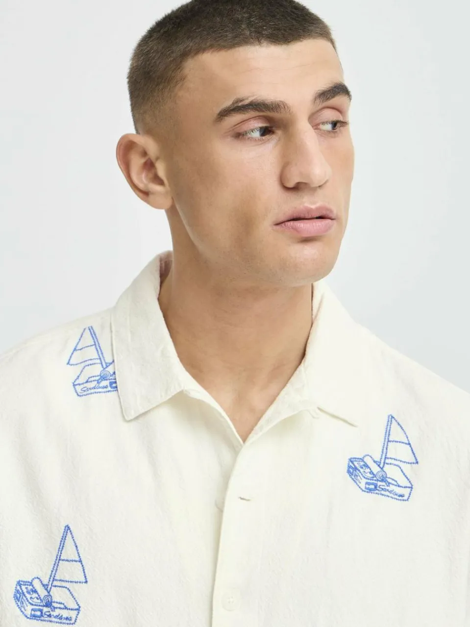 Herren Solid Hemden>Herren Kurzarmhemd - SDOTTILD