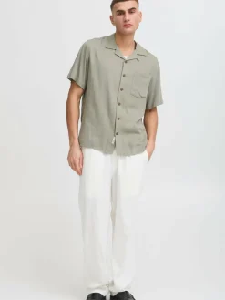 Solid Hemden<Herren Kurzarmhemd - SDPABLO grün uni