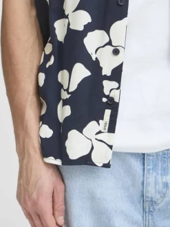 Solid Hemden<Herren Kurzarmhemd - SDPACHA blau gemustert