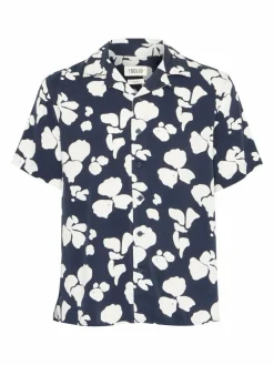 Solid Hemden<Herren Kurzarmhemd - SDPACHA blau gemustert