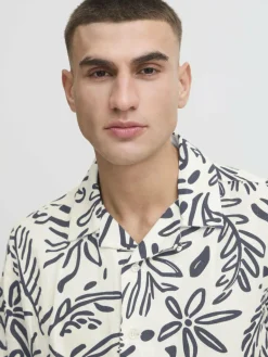 Solid Hemden<Herren Kurzarmhemd - SDPAIMAN weiß gemustert