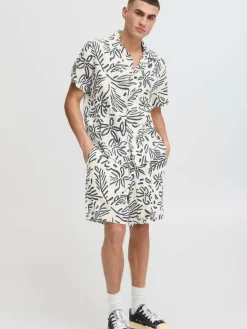 Solid Hemden<Herren Kurzarmhemd - SDPAIMAN weiß gemustert