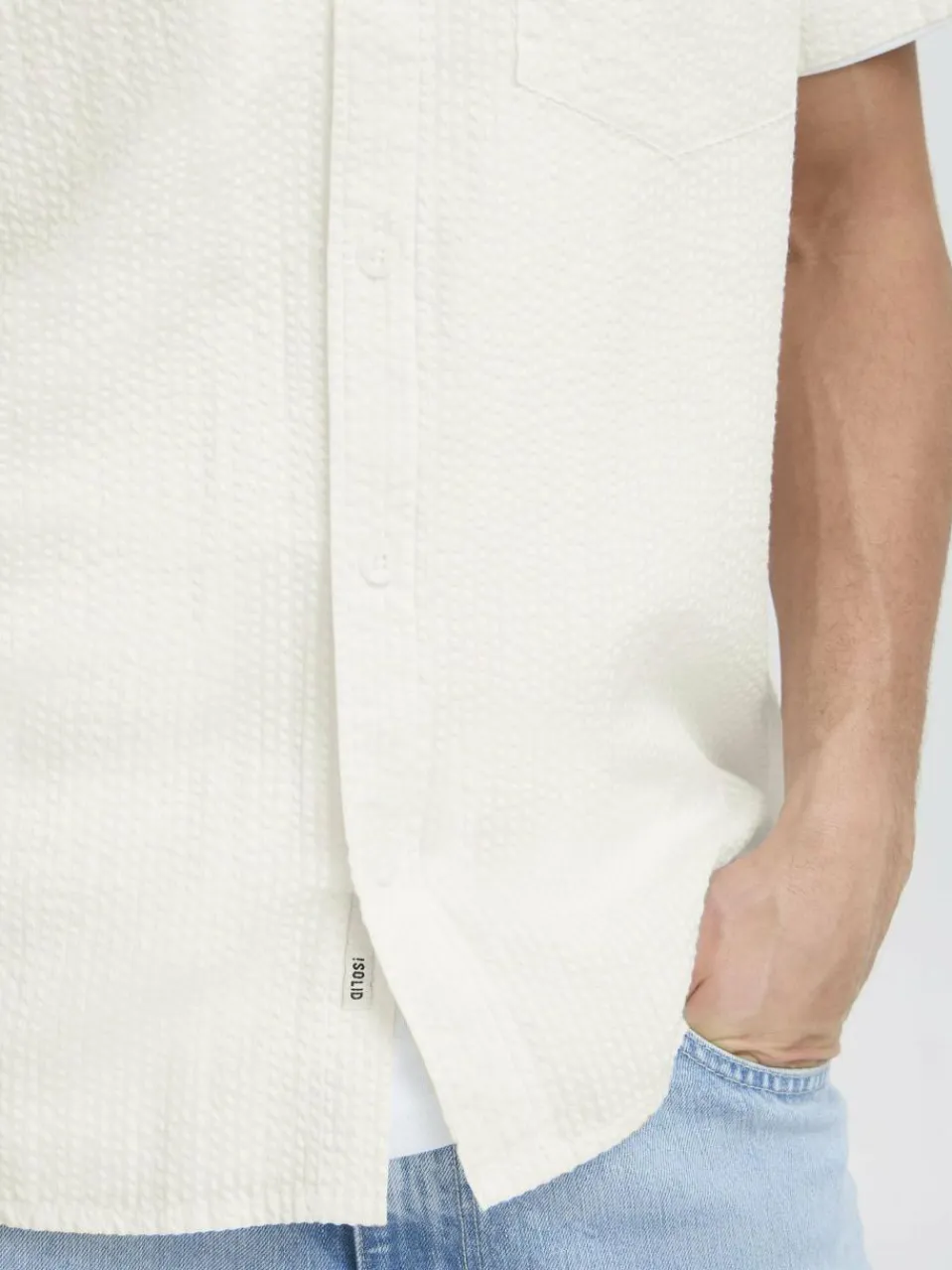 Herren Solid Hemden>Herren Kurzarmhemd - SDPALLE