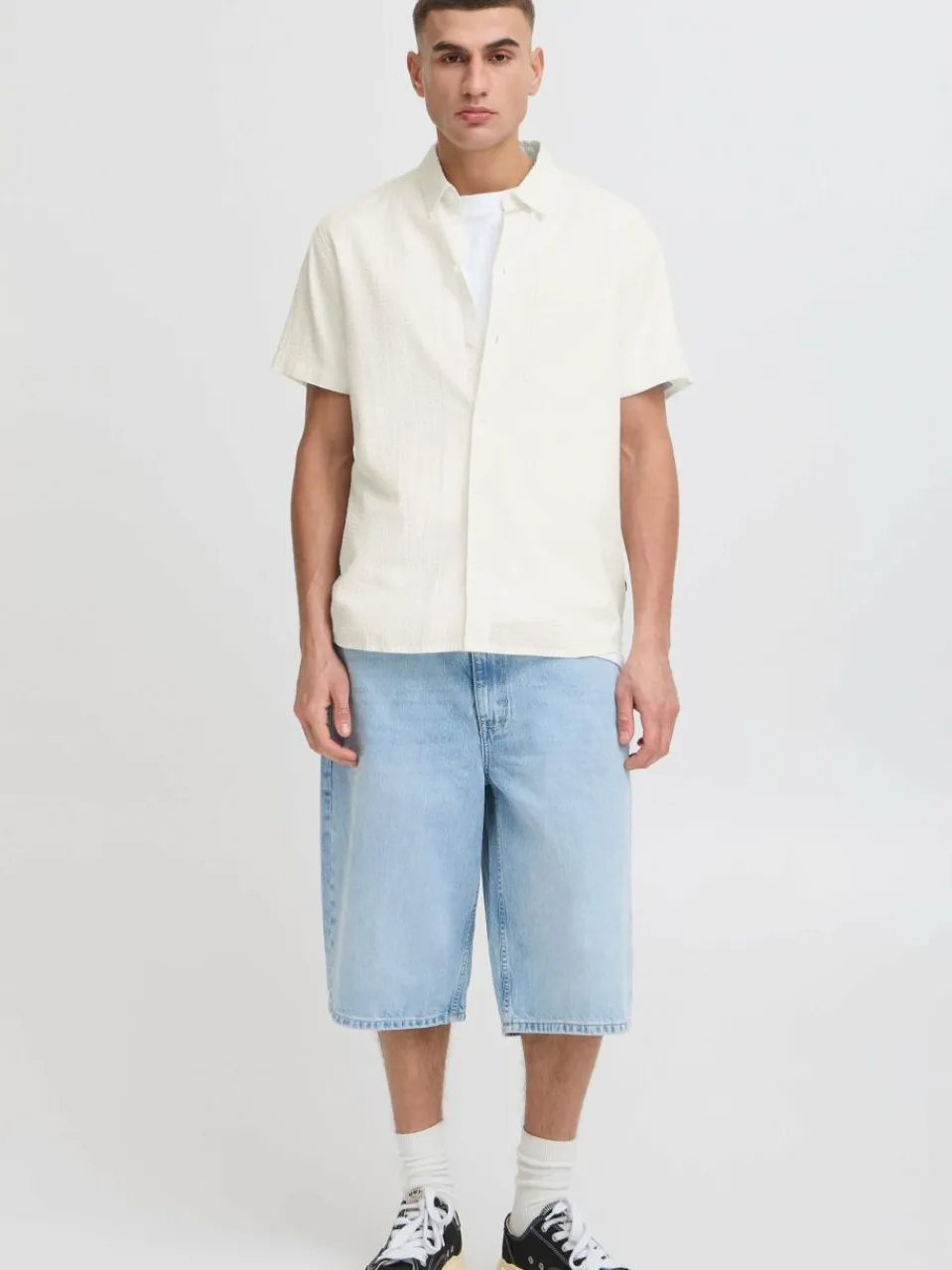 Herren Solid Hemden>Herren Kurzarmhemd - SDPALLE