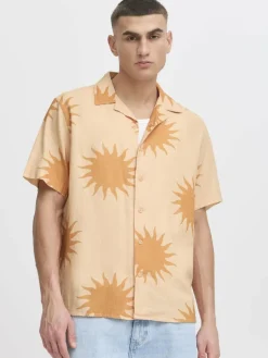 Herren Solid Hemden>Herren Kurzarmhemd - SDPARGAV