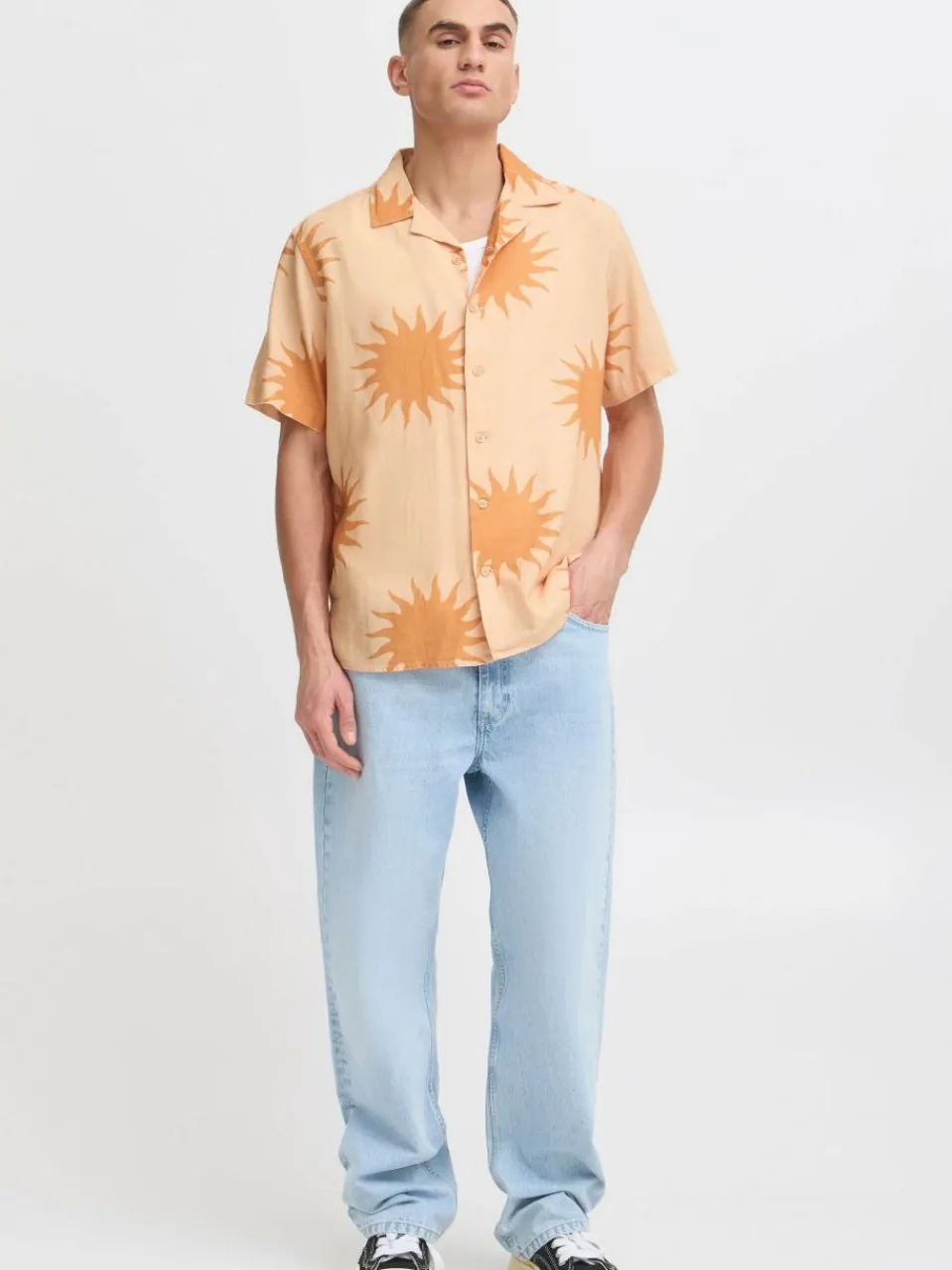 Herren Solid Hemden>Herren Kurzarmhemd - SDPARGAV