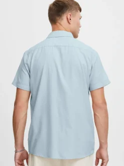 Solid Hemden<Herren Kurzarmhemd - SDPETE blau uni