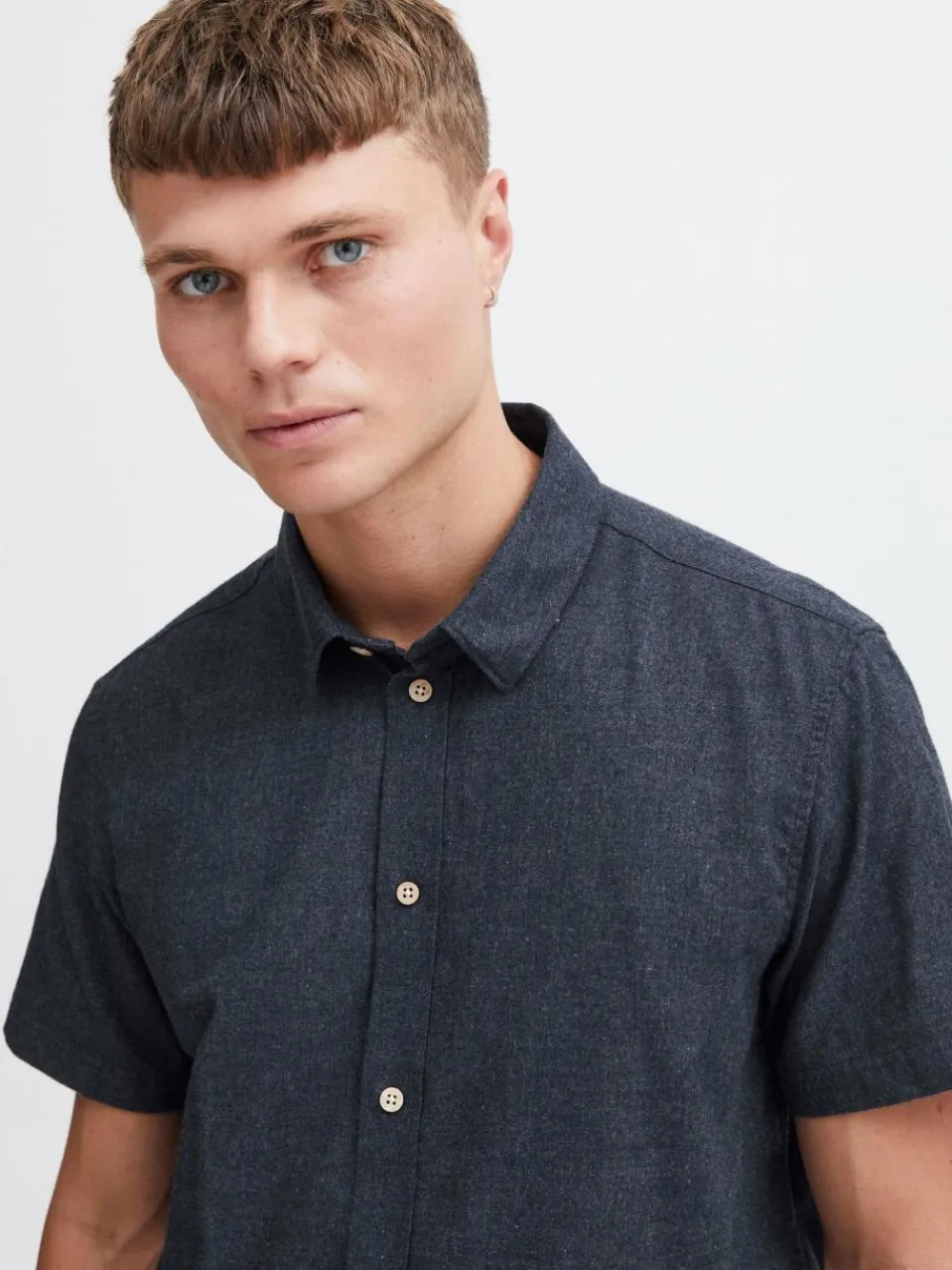 Herren Solid Hemden>Herren Kurzarmhemd - SDPETE