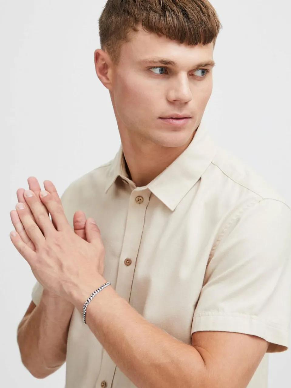 Herren Solid Hemden>Herren Kurzarmhemd - SDPETE