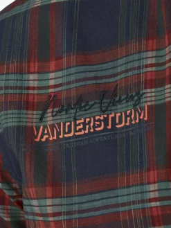 Jan Vanderstorm Hemden<Herren Kurzarmhemd - SNALLE blau kariert