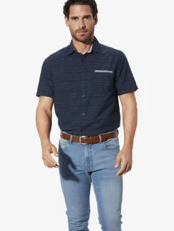 BABISTA Hemden<Herren Kurzarmhemd - SORIANEZ blau bedruckt