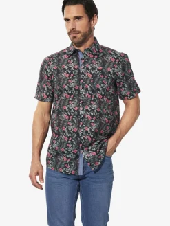 BABISTA Hemden<Herren Kurzarmhemd - STILADORA blau gemustert