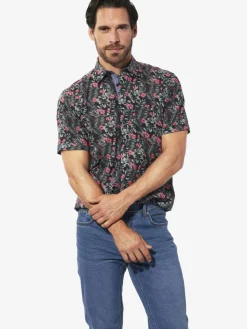 BABISTA Hemden<Herren Kurzarmhemd - STILADORA blau gemustert