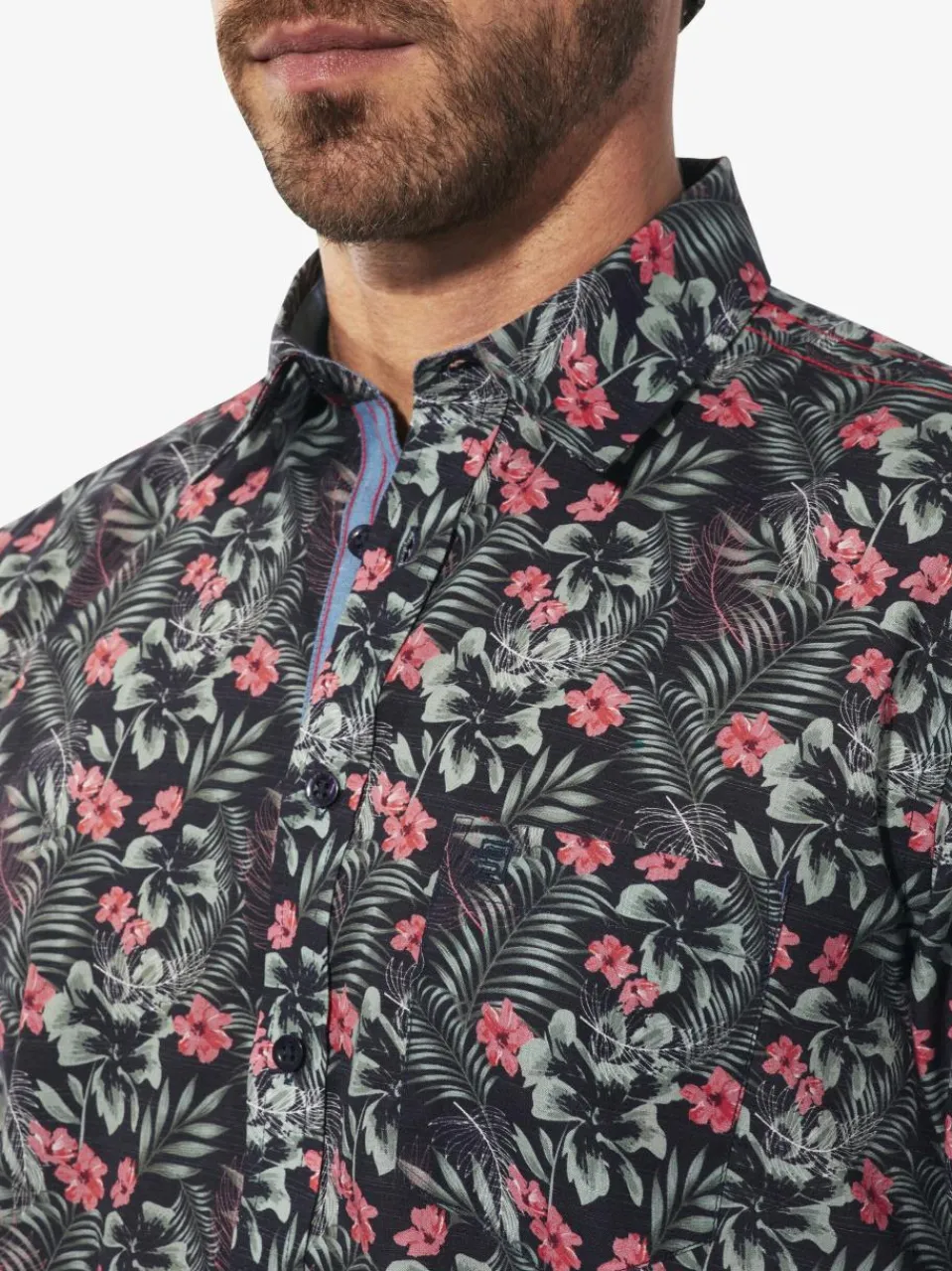 BABISTA Hemden<Herren Kurzarmhemd - STILADORA blau gemustert