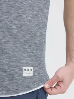 Solid Shirts<Herren Kurzarmshirt - SDRigos blau gemustert