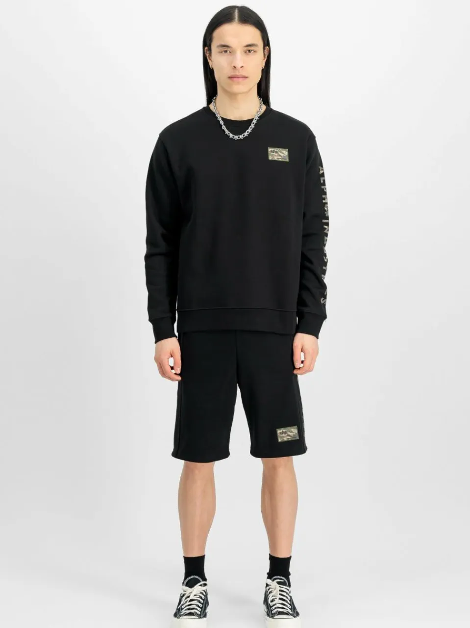 Alpha Industries Hosen<Herren Kurze Hose schwarz uni