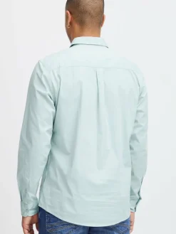 BLEND Hemden<Herren Langarmhemd blau uni